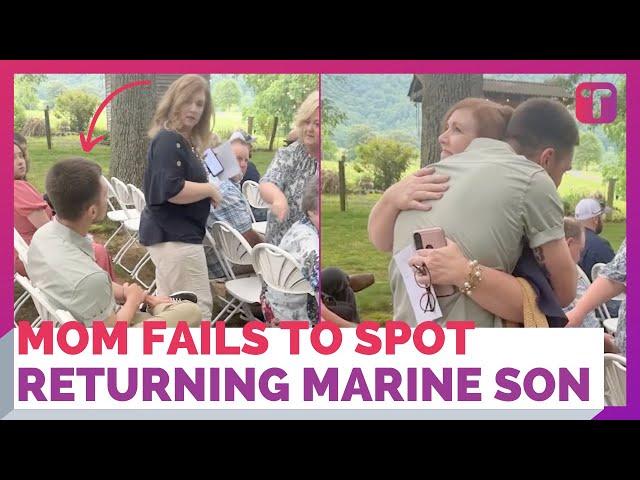 Marine's Wedding Day Surprise Leaves Mom Speechless