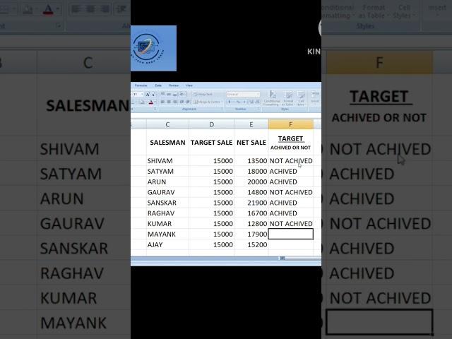 Use of IF statement #excel #exceltutorial #exercise #computerknowledge