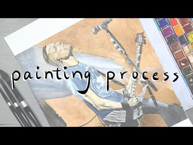 WATERCOLOR PAINTING PROCESS | my complete artistic process from sketch to final painting