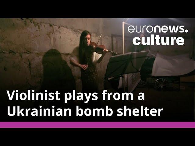 Violinist becomes social media sensation after playing from Kharkiv bomb shelter