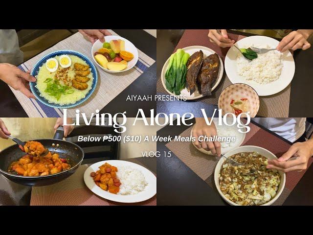 Living Alone in the Philippines: Below ₱500 ($10) A Week Meals Challenge (yummy )