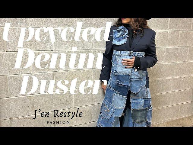  Upcycling a Men’s Blazer with 30+ Denim Pockets! ️