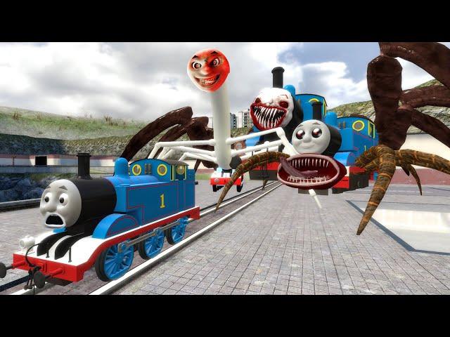 Building a Thomas Train Chased By Cursed Thomas turned into Monster in Garry's Mod