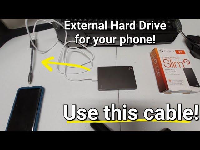 Low on memory? Connect your Samsung or Android phone directly to an external hard drive!