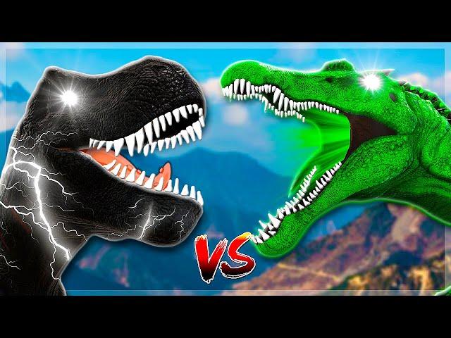 SOMBRIO TIRANOSSAURO REX VS TOXICO SPINOSSAURO! ARK A ARENA #3