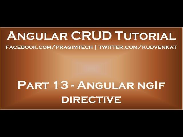 Angular ngif directive