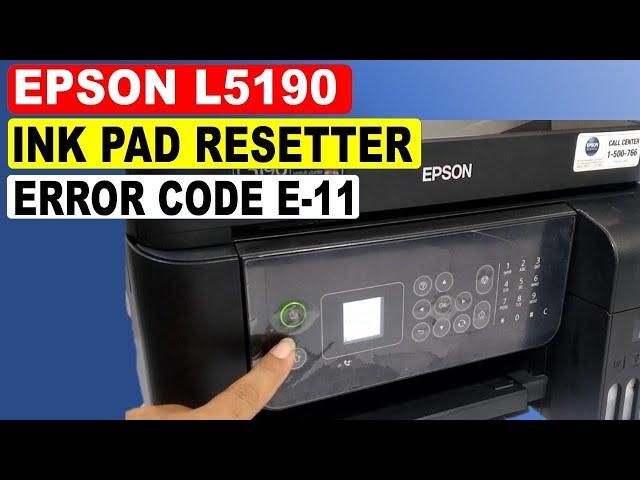 Epson L5190 ink pad needs service | Epson l5190 resetter free download adjustment program