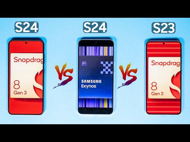 Samsung S23 vs S24 Exynos vs S24 Snapdragon Battery Drain Test