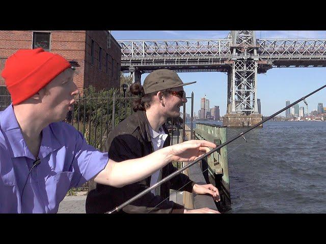 Fishing in the East River of NYC