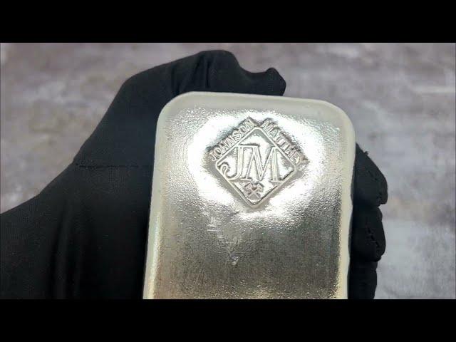 100 oz Johnson Matthey JM Silver Vintage Bar  999 Fine