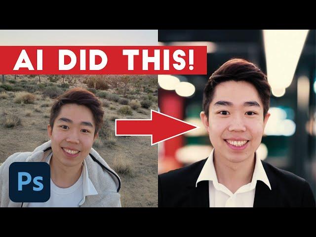 I Used Ai to Generate my LinkedIn Photo | Photoshop Tutorial