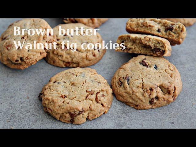 Brown butter walnut, fig cookies  │Brechel