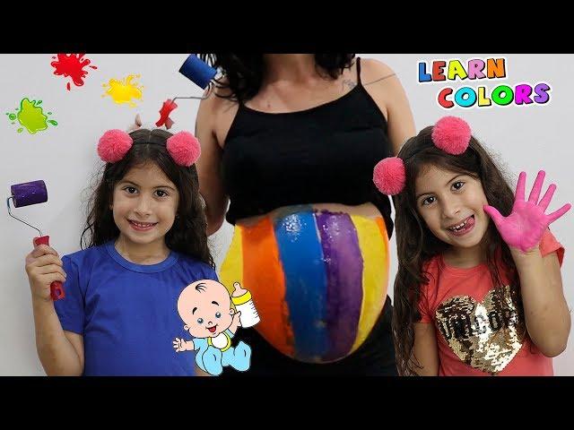 LEARN COLORS FOR CHILDREN BODY PAINT FINGER FAMILY SONG NURSERY RHYMES LEARNING VIDEO