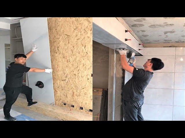 Young Man with great tiling skills -Great tiling skills -Great technique in construction PART 90.