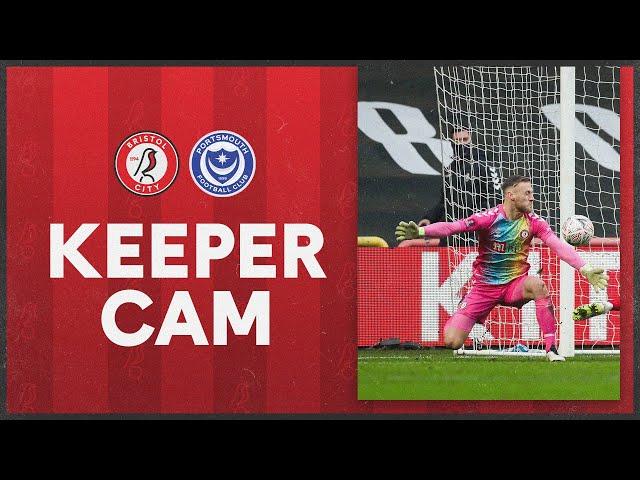 Dan Bentley last minute save! | KEEPER CAM | Bristol City 2-1 Portsmouth