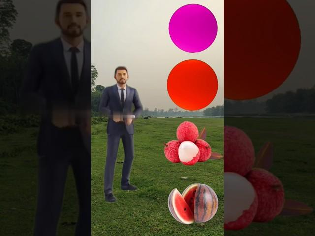 Balloon to Grapes, Mango, lichi &Watermelon - Fruits names part 3 magic video #shorts