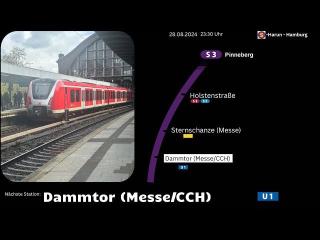 S-Bahn, Hamburg, Ansage, der Linie, S.3