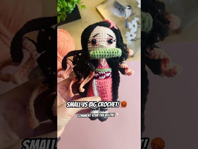 Small vs BIG crochet part 3 #crochet #smallbizau #amigurumi #fypage #handmade #subscribe