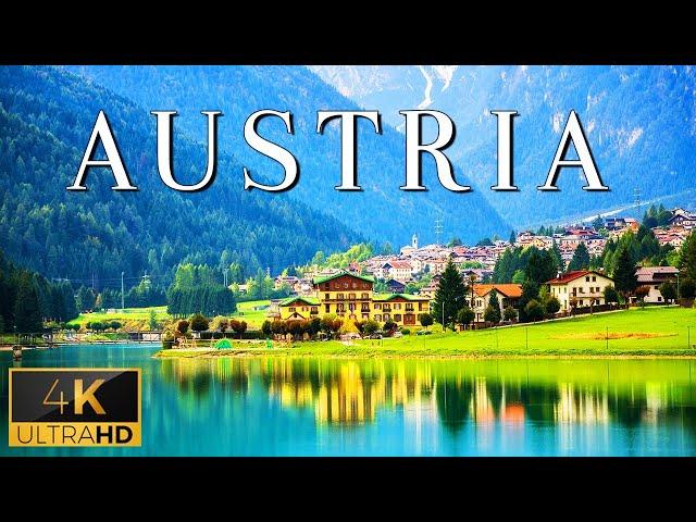 FLYING OVER AUSTRIA (4K UHD) - Relaxing Music With Beautiful Natural Landscape (4K Video Ultra HD)