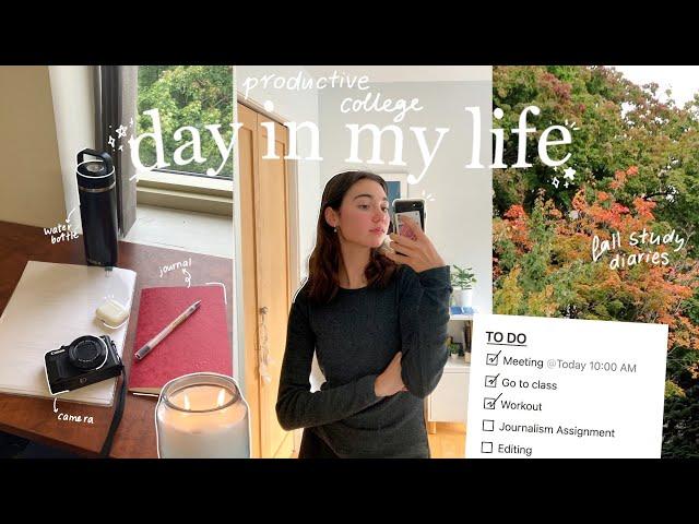 7am college day in my life | productive and realistic, fall study diaries