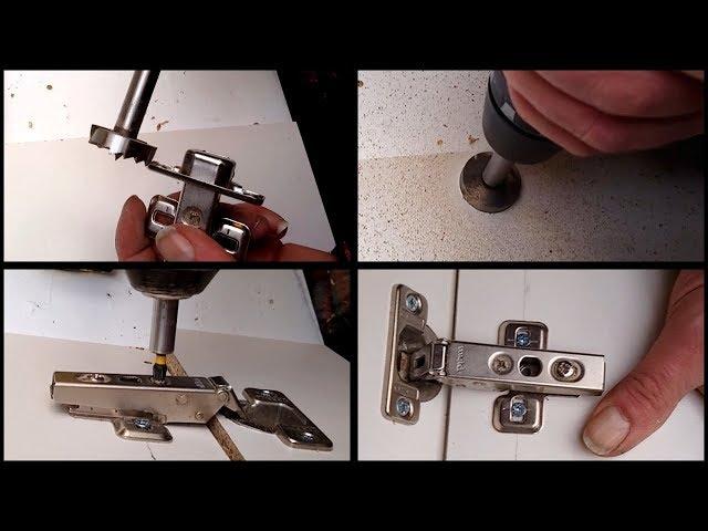 Marking, drilling & fitting concealed cabinet hinges with a Forstner bit