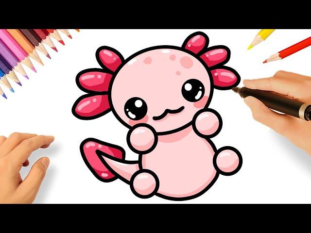 HOW TO DRAW AN AXOLOTL