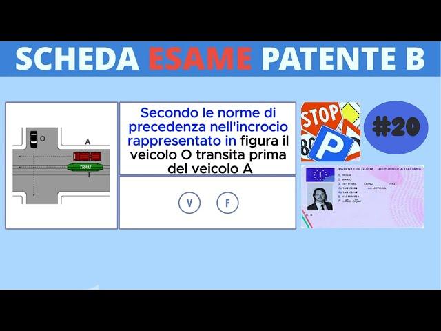 SCHEDA ESAME PATENTE B -2024- #20