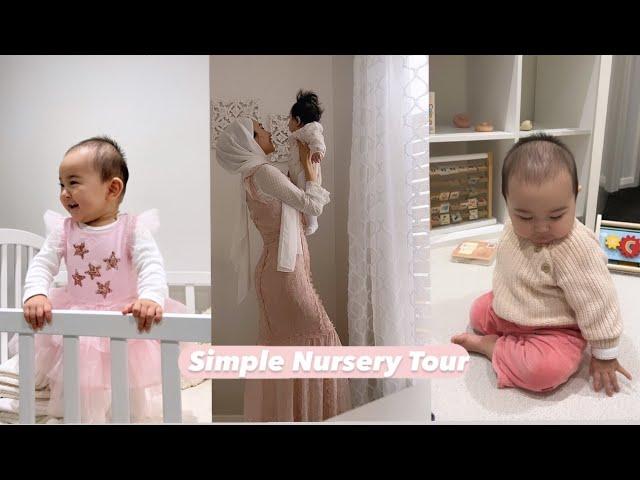 BABY GIRL NURSERY TOUR | simple and neutral! + reorganise with me ︎