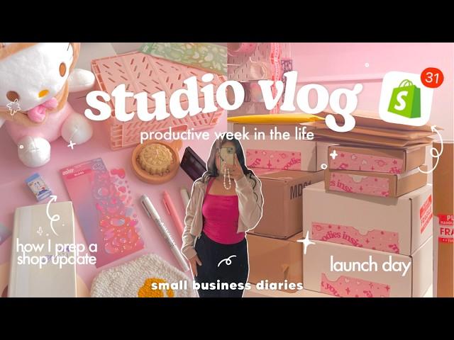 how i prep for a shop launch productive week in the life, small business diaries, studio vlog 06