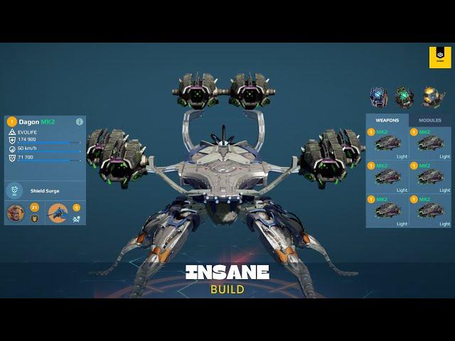 [WR] UPGRADING & SETTING UP DAGON BUILD - INSANE DAGON GAMEPLAY | War Robots