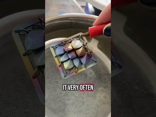 #anodizing a custom #dragon patch #pendant  #jewelry #jewellery #necklace #chemistry #handmade