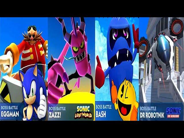 Sonic Dash Doctor Eggman & Zazz & Bash Pacman & Dr Robotnik Boss Fight Gameplay