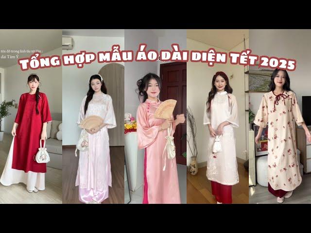 [Shopee Haul] Tổng hợp các mẫu ÁO DÀI diện Tết 2025| Sắm đồ mặc tết 2025