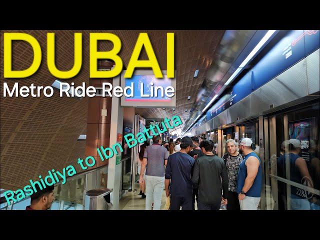 Dubai metro ride: Centrepoint Metro Station to Ibn Battuta Metro Station (12.05.'23: 4K-UHD)