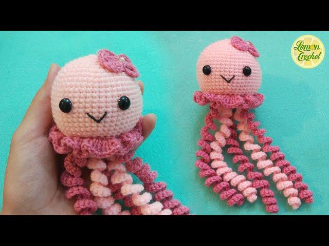 How to Crochet Jellyfish| Crochet Tutorials | Lemon Crochet