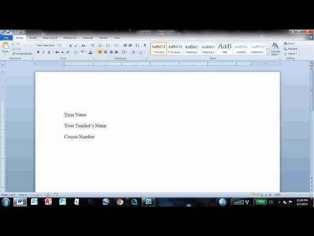 How to Set Up MLA Format in Word