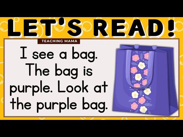 LET'S READ! | ENGLISH READING PRACTICE | SIMPLE SENTENCES FOR KIDS GRADE 1 & KINDER | TEACHING MAMA