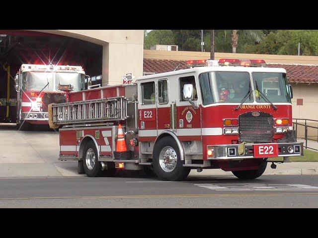 *DOUBLE PULL* OCFA Engine 22 (Reserve) & Engine 222 Responding