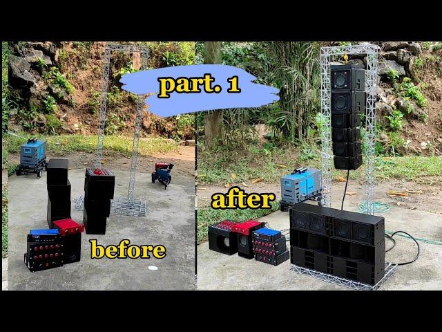 diy sound system //hanging sound system installation process part. 1