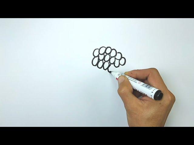 Very easy grape picture for kids
