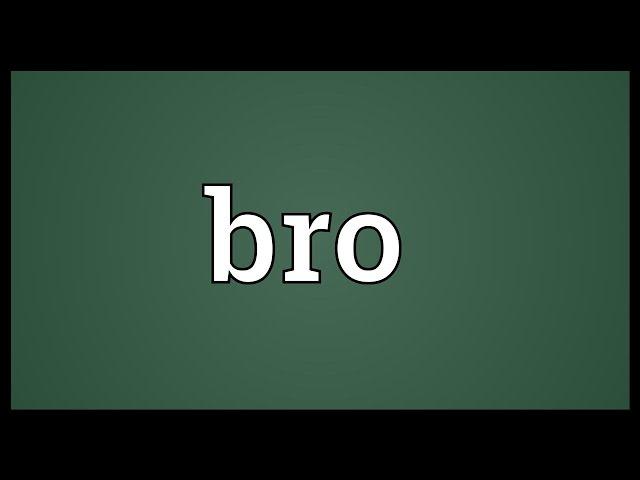 Bro Meaning