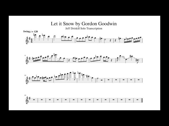 Let it Snow Let it Snow Let it Snow - Jeff Driskill Solo Transcription