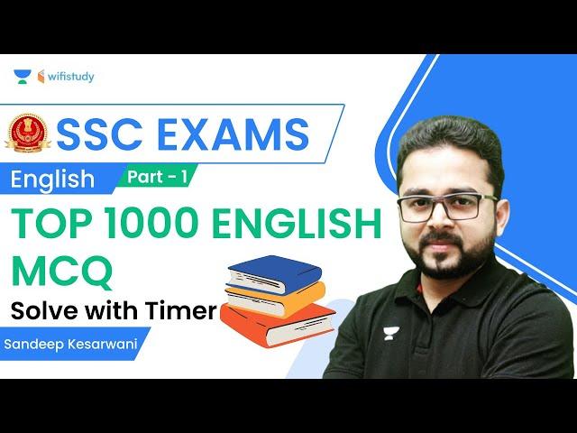 Top 1000 English MCQ | Part-1 | SSC Exams | Sandeep Kesarwani | Wifistudy