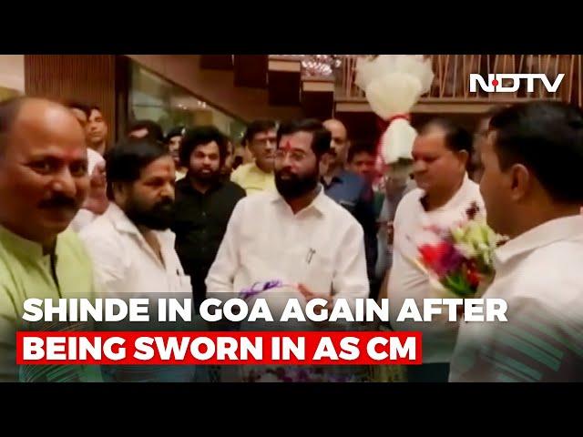 Oath Taken, Maharashtra Chief Minister Eknath Shinde Returns To Goa To Meet His Team
