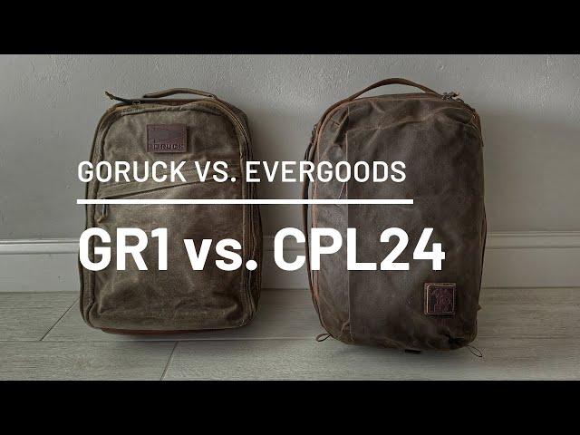 Goruck GR1 vs. Evergoods CPL24: CLASSIC Everyday Carry Backpacks Compared!