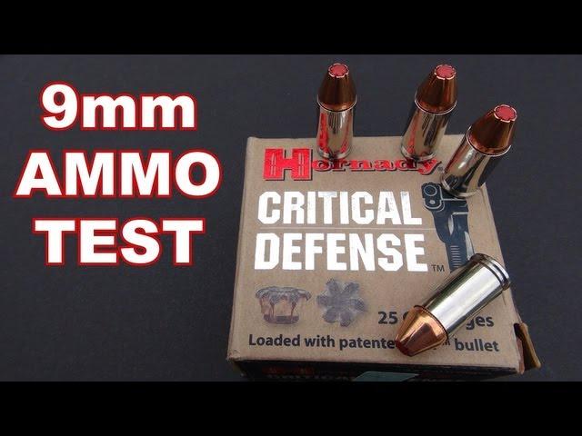 AMMO TEST:  9mm Hornady Critical Defense
