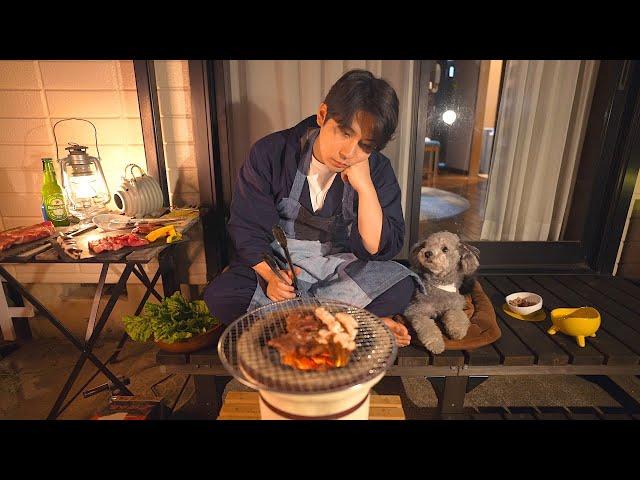 今年もあの病になったので愛犬と肉を食べて回復を目指す。【トイプードル】