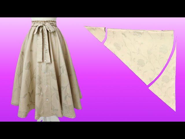 NO ZIPPER!⭐ It is very easy to sew this circle skirt