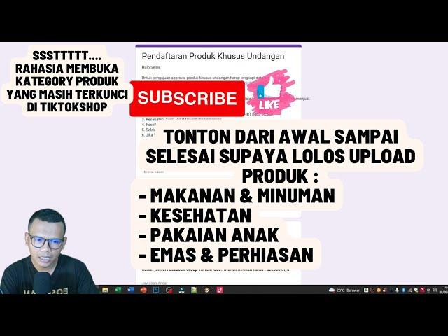 CARA MENAMBAH SUB KATEGORY PRODUK YANG TIDAK TERSEDIA DI TIKTOKSHOP #tiktoktutorial