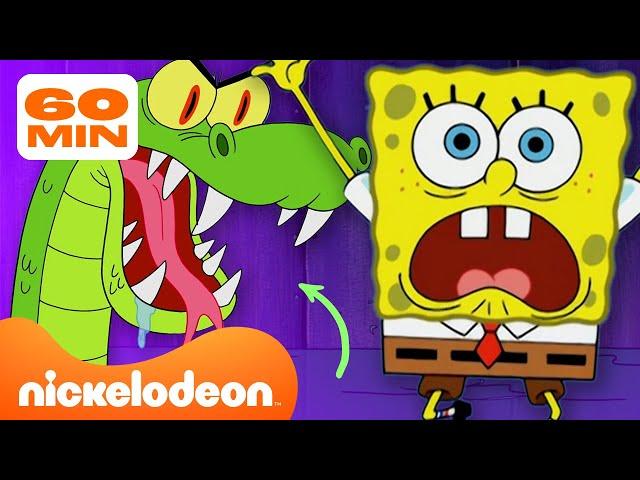 Губка Боб | 60 МИНУТ самых странных морских чудовищ в "Губка Боб"! | Nickelodeon Cyrillic